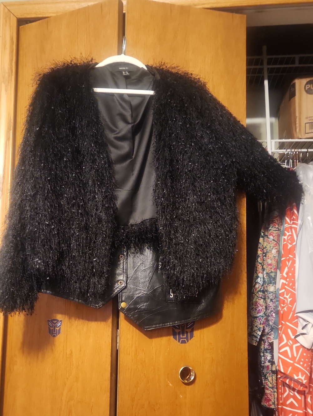 Forever 21 Black Shaggy Teddy Jacket